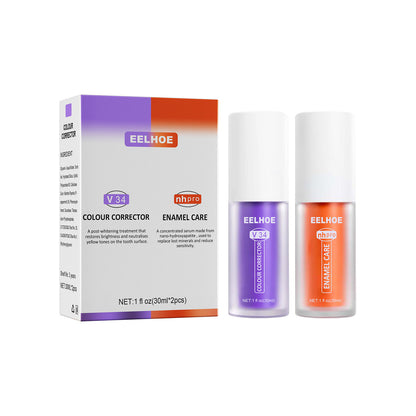 EELHOE V34 Toothpaste Repair Tooth Repair Oral Cleaning Purple Orange Toothpaste Cleans Tooth Stains