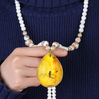 Natural And Mineral Stones Home Decor Natural Insect Insects Amber Gemstone DIY Crafts Gift Artificial Amber Resin Specimen